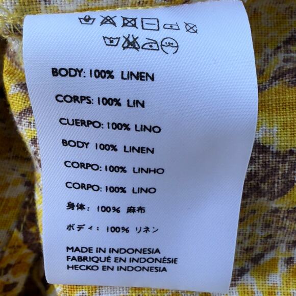 Faithfull the Brand Anthropologie Dawn Linen Dress Size 6 Medium - Picture 10 of 10